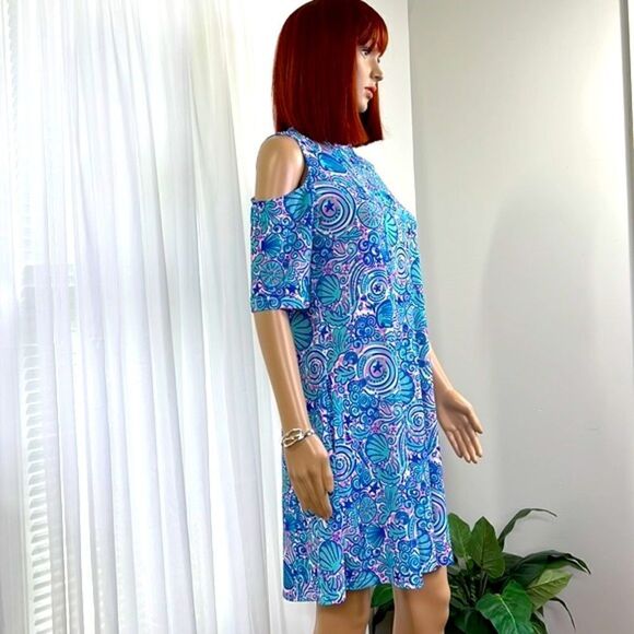 Simply Southern Cold Shoulder Swing Dress Small - Picture 2 of 8